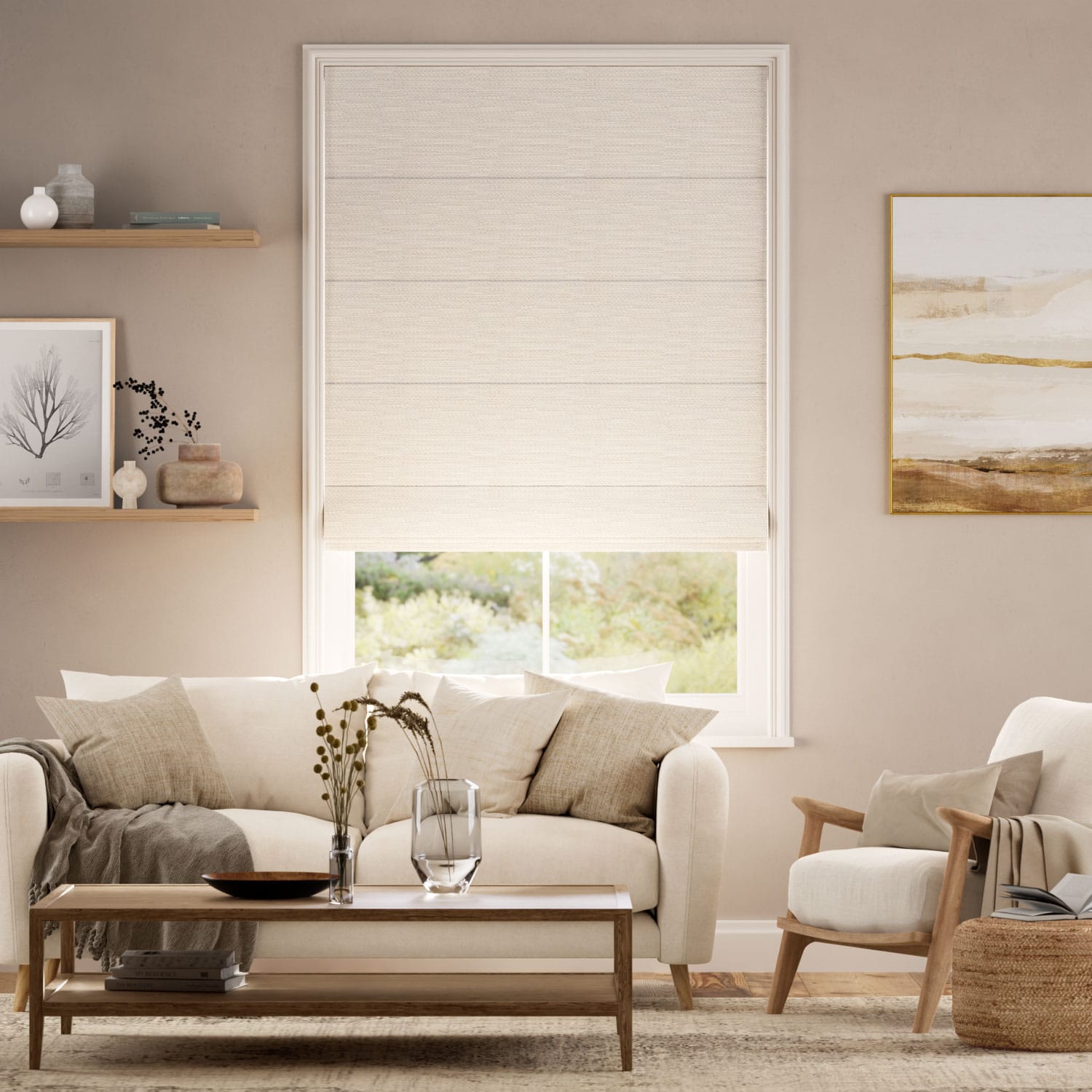 Colorized Cleo Shell Roman Blind 7665