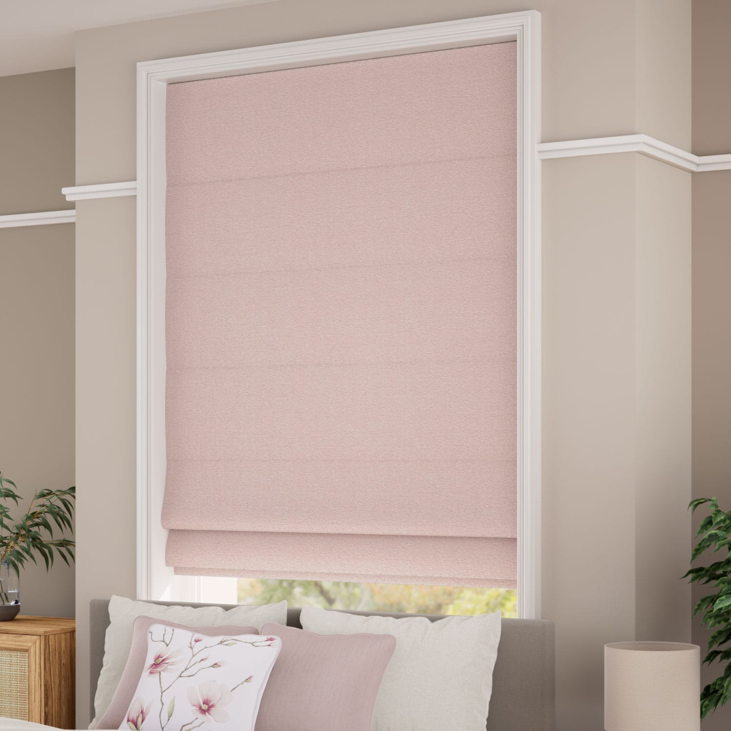 ColorizedZoom Costello Blush Roman Blind 7669