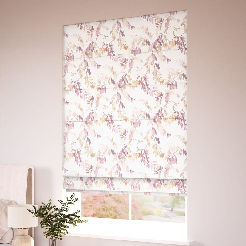 ColorizedZoom Watercolour Canopy Mauve Roman Blind 7702