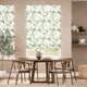 Colorized Watercolour Canopy Leaf Green Roman Blind 7701