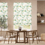 Colorized Watercolour Canopy Leaf Green Roman Blind 7701