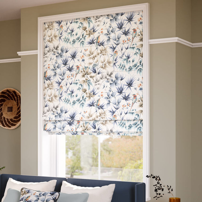 ColorizedZoom Paradiso Blue Stone Roman Blind