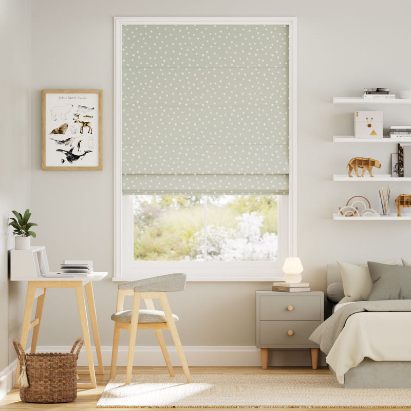 Colorized Dotty Dots Dove Roman Blind 7716