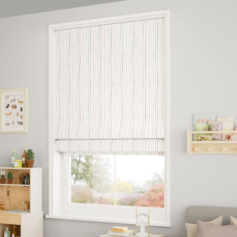 ColorizedZoom Suki Stripe Blossom Roman Blind 7722