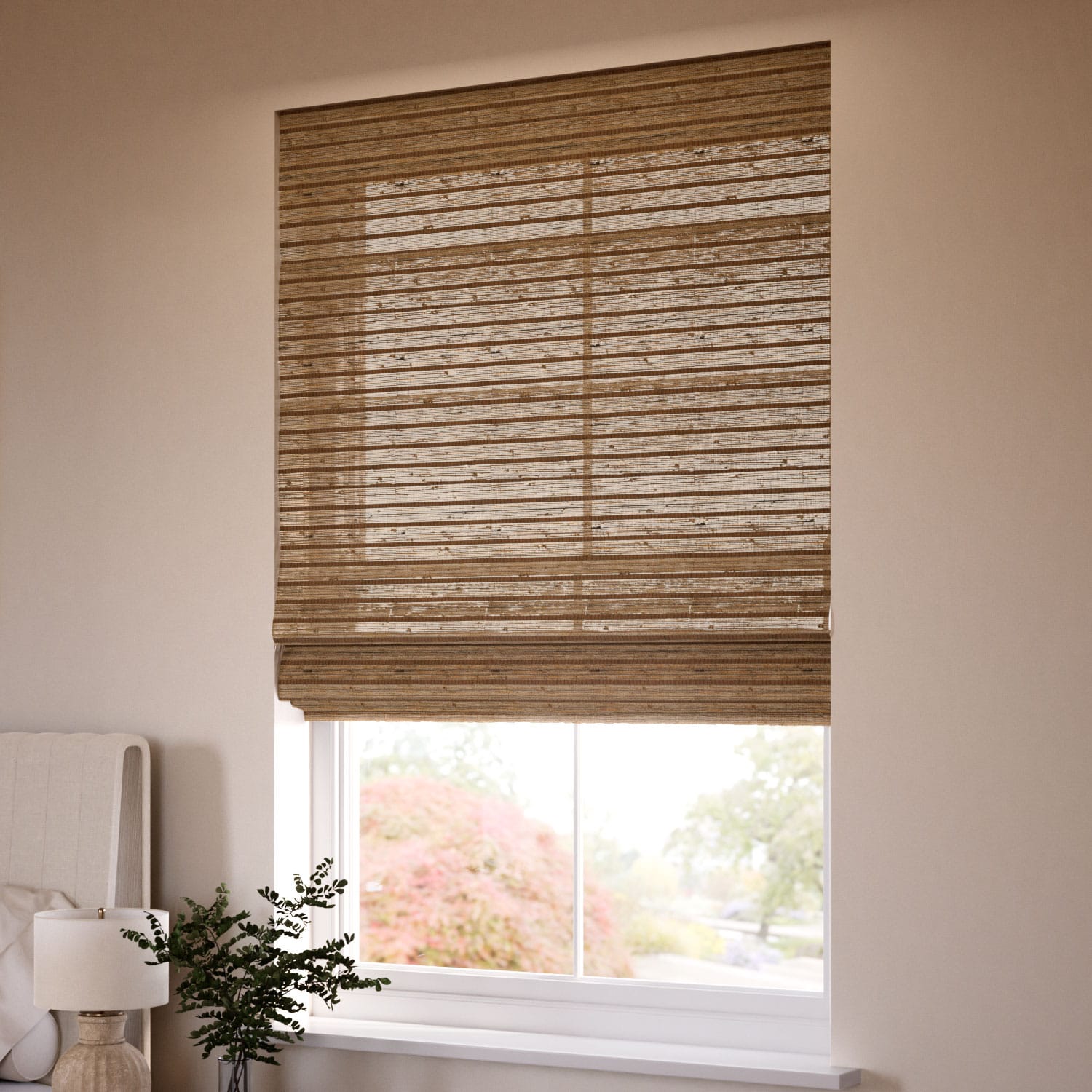 ColorizedZoom Electric Manila Cedar Roman Blind 7735