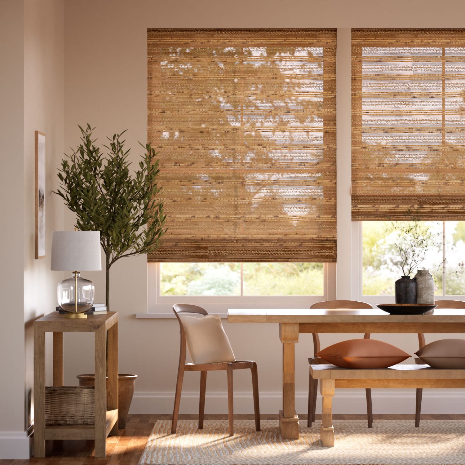 Colorized Electric Rosario Chestnut Roman Blind 7742