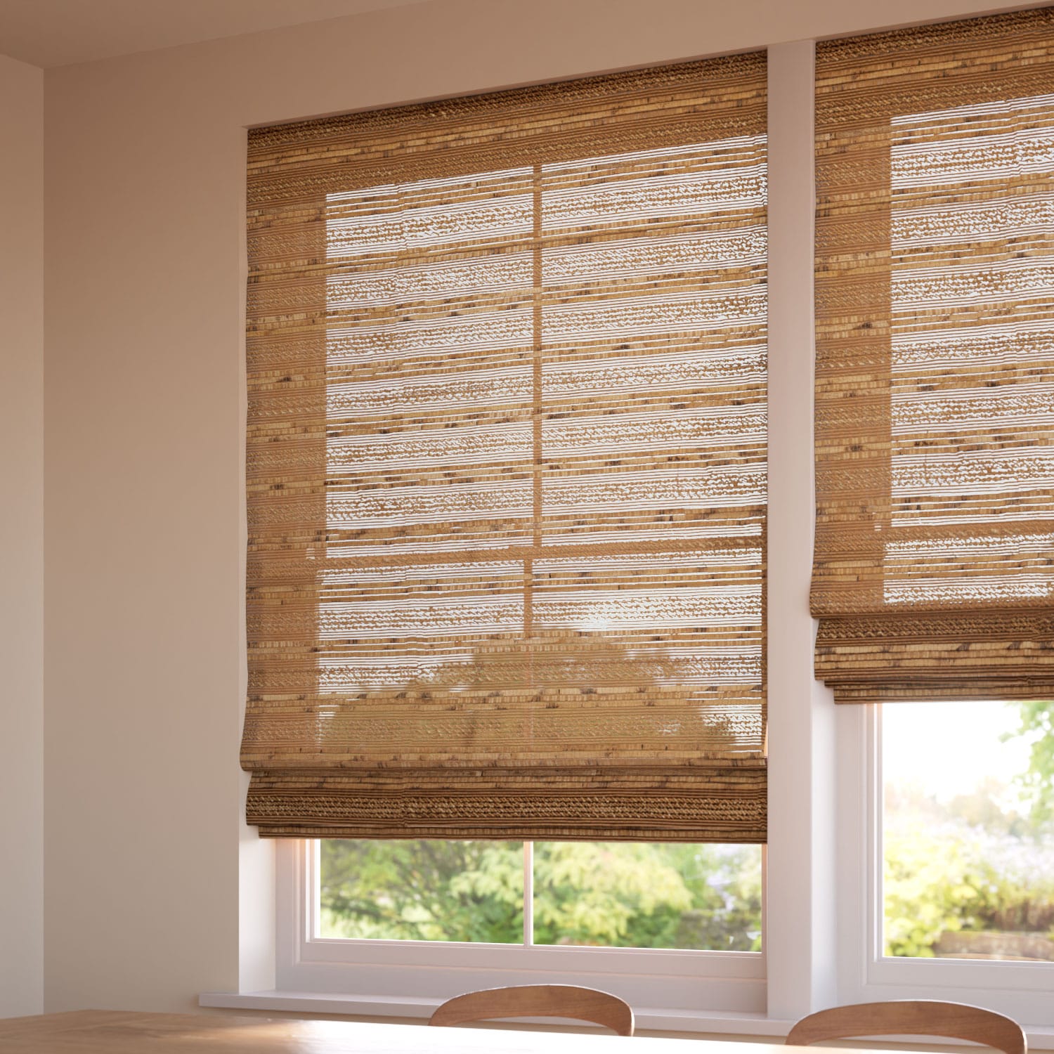 ColorizedZoom Electric Rosario Chestnut Roman Blind 7742