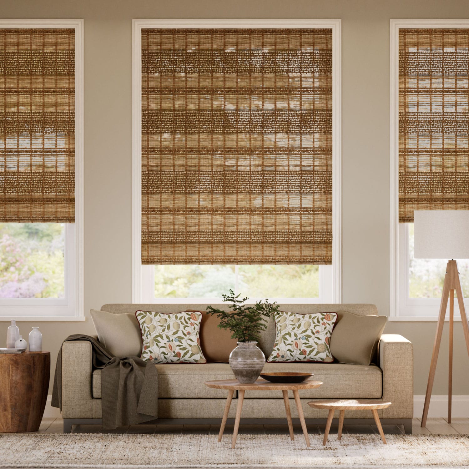 Colorized Electric Marius Chestnut Roman Blind 7745
