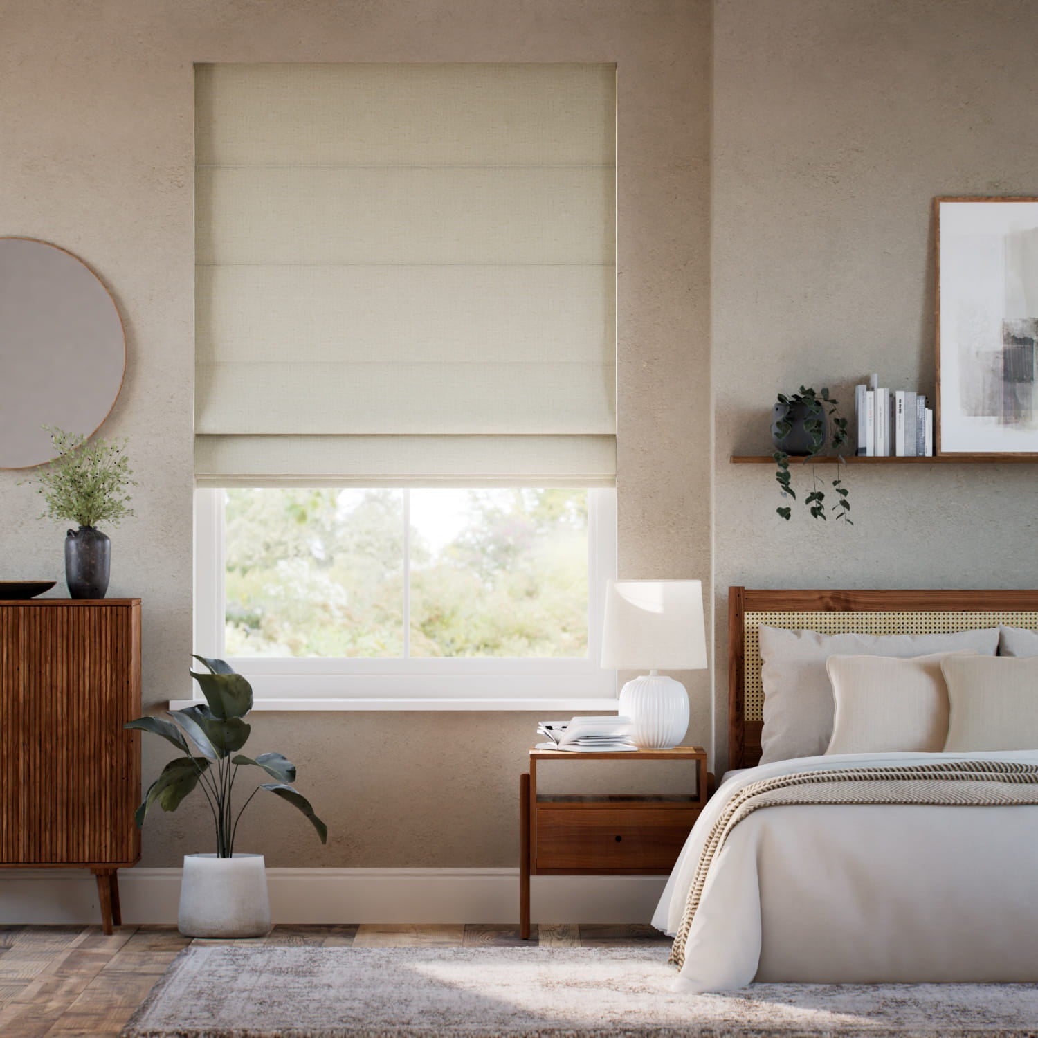 Colorized Eco-Friendly Caro Neutral Roman Blind 7758