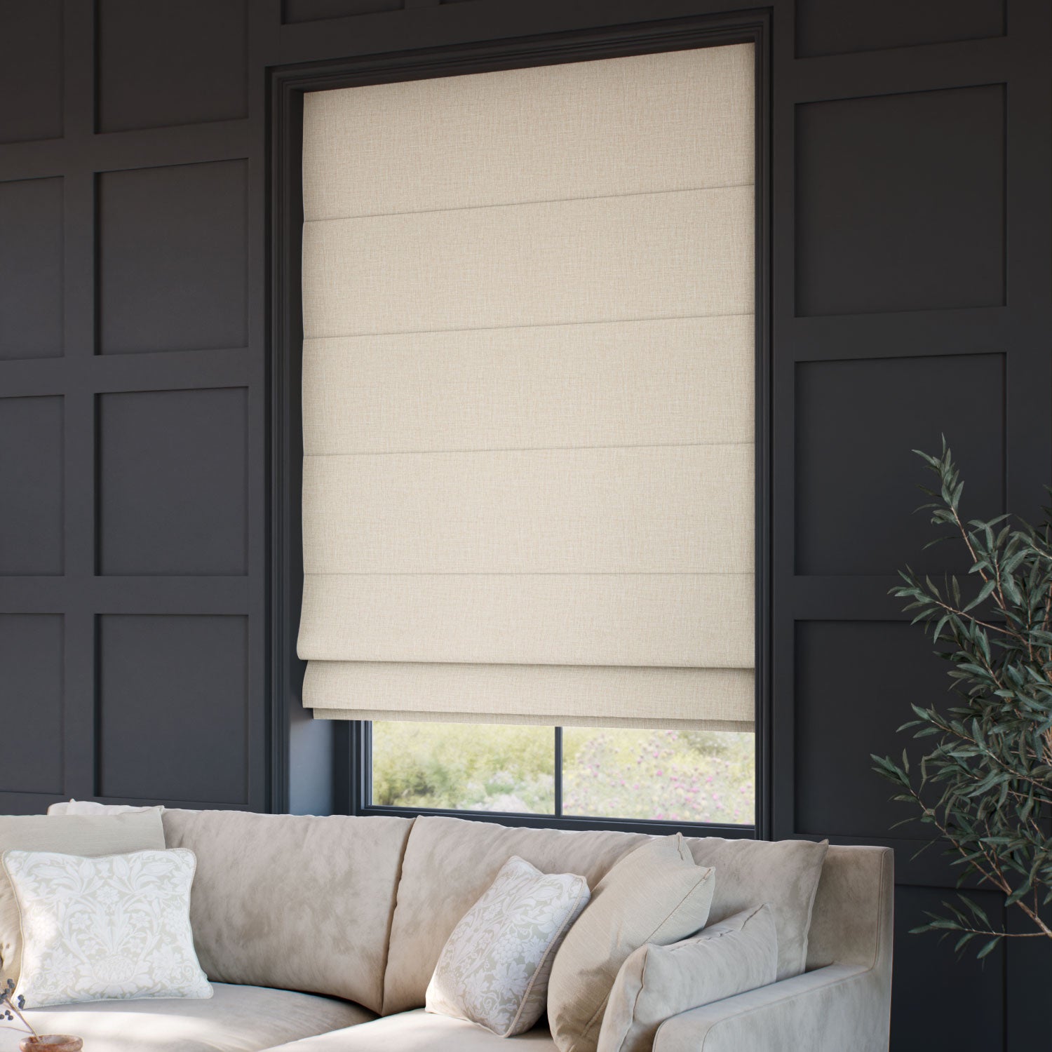 ColorizedZoom Columbia Biscuit Roman Blind 7767