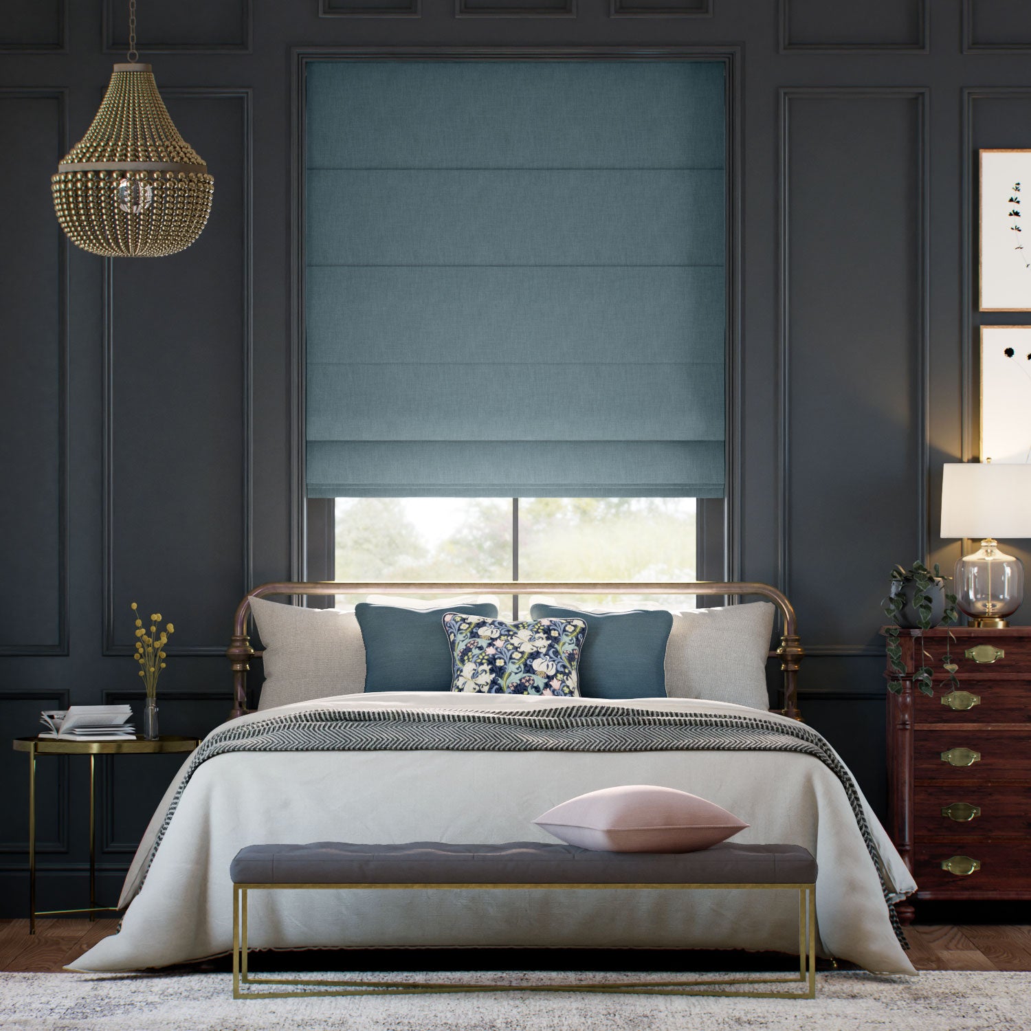 Colorized Columbia Lapis Roman Blind 7768