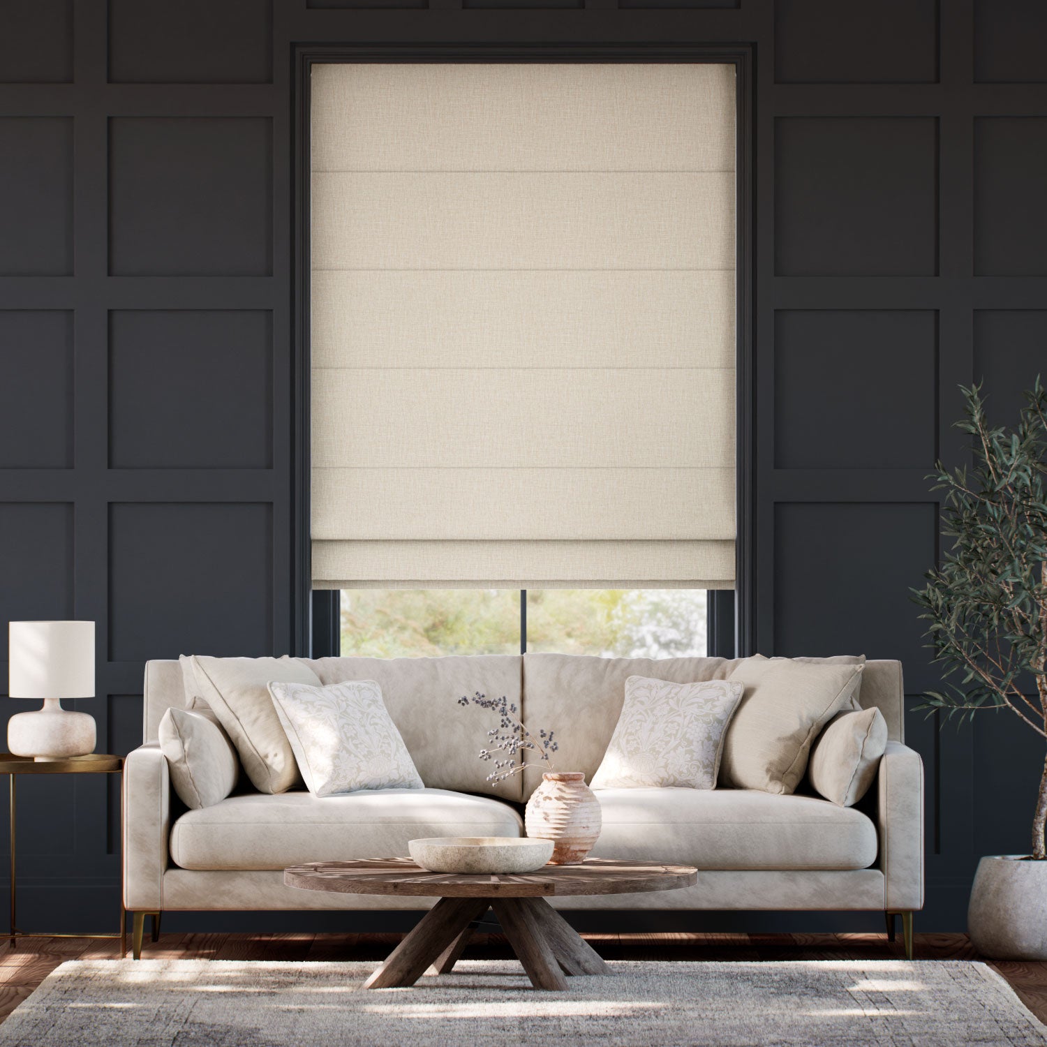 Colorized Columbia Biscuit Roman Blind 7767