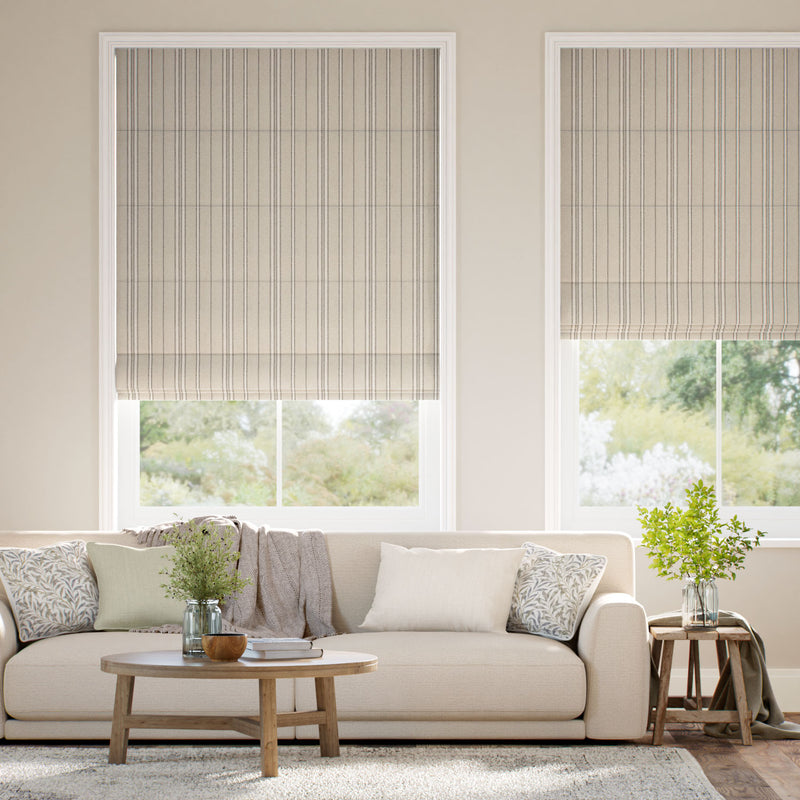 Colorized Taylor Latte Stripe Roman Blind 7777