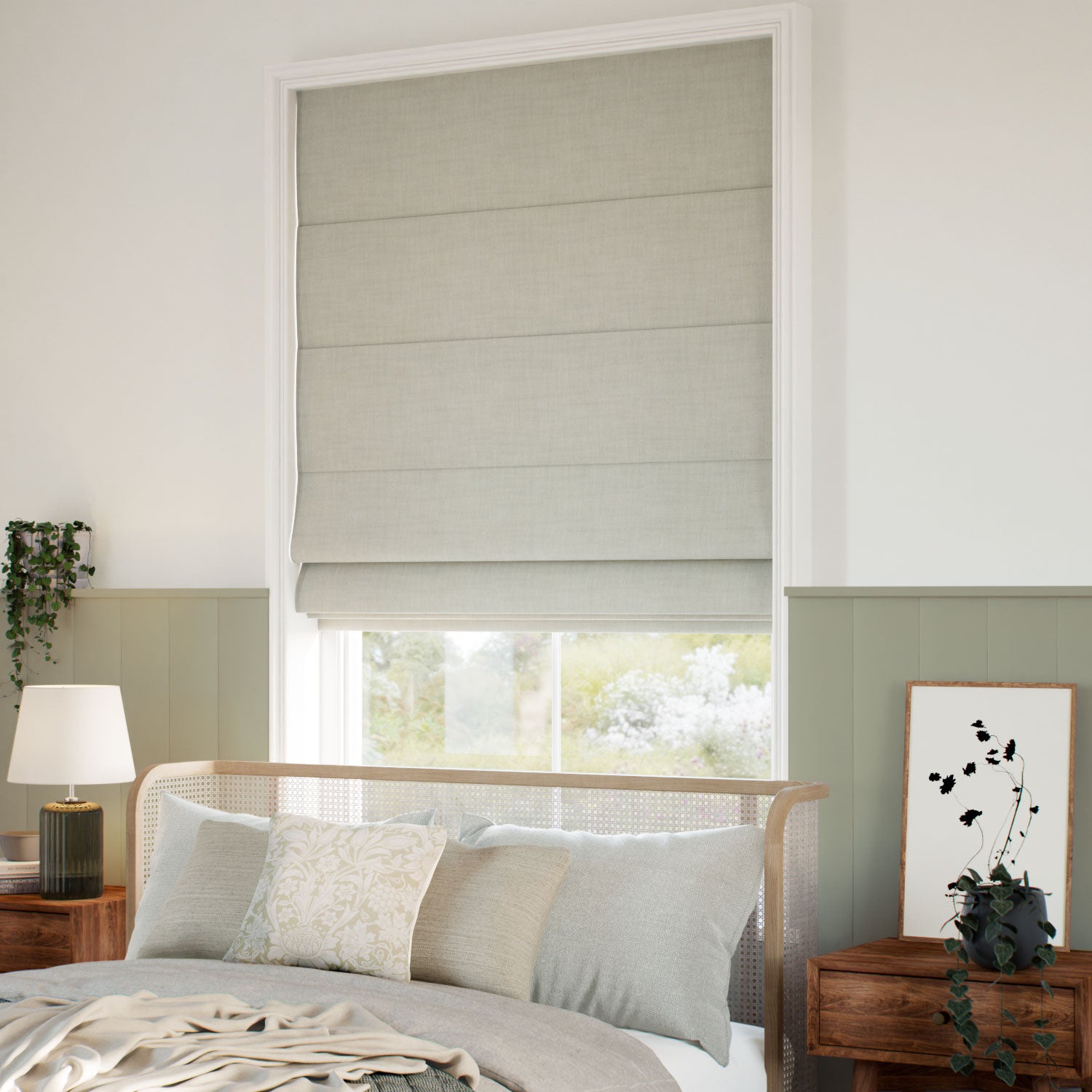 ColorizedZoom Eco-Friendly Riley Oyster Grey Roman Blind 7782