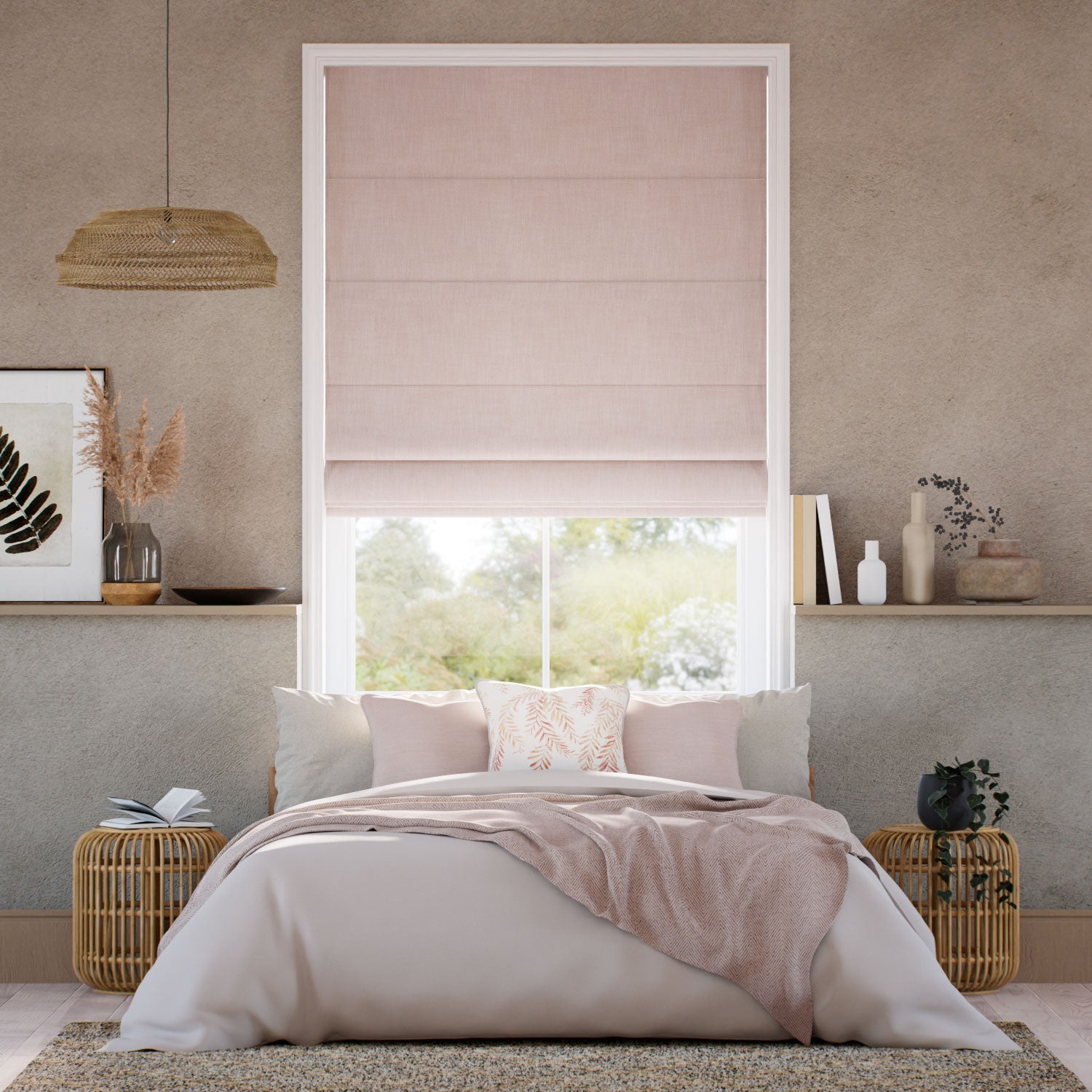Colorized Eco-Friendly Nyah Rosewater Roman Blind 7790