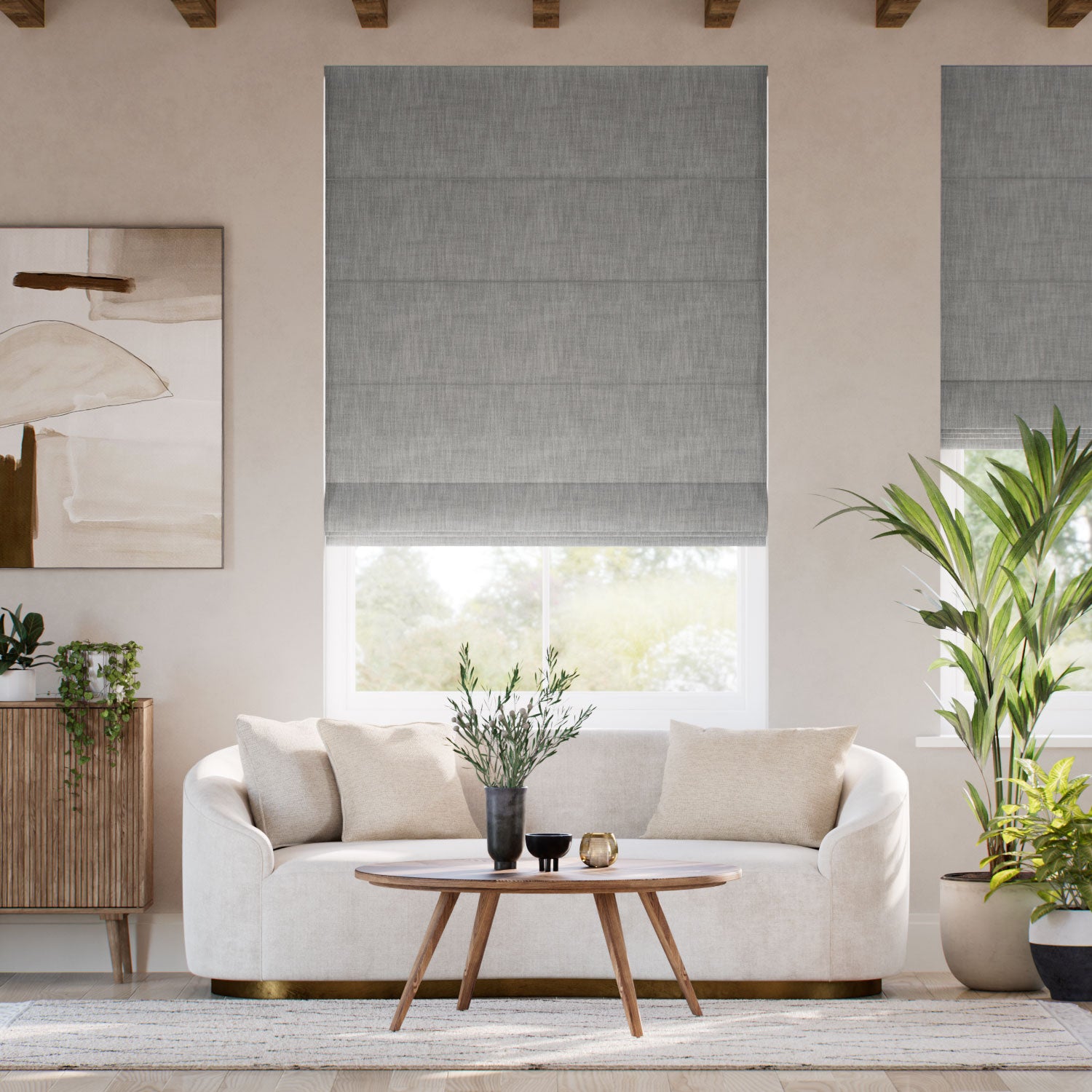 Eco-Friendly Nyah Flint Roman Blind | Blinds 2go Ireland