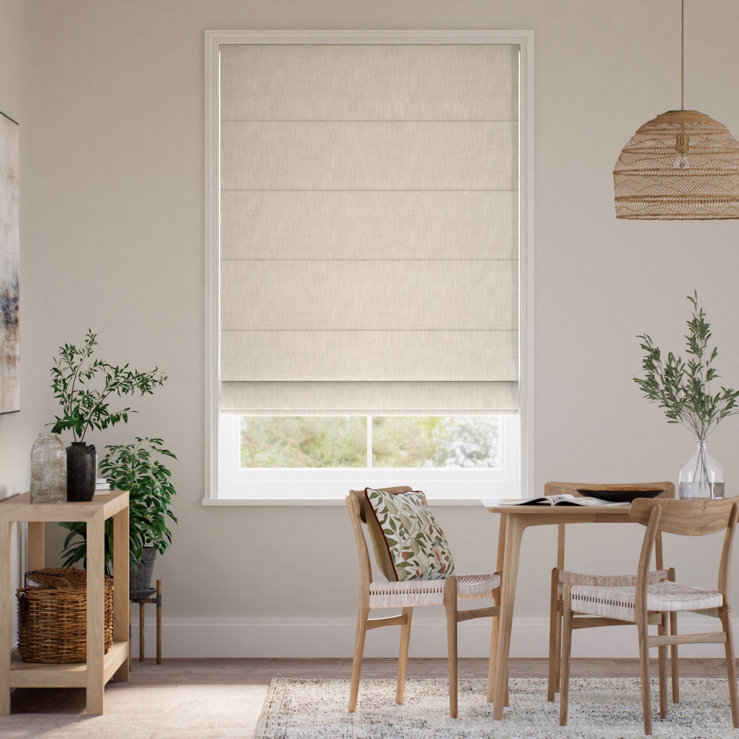 Colorized Eco-Friendly Nyah Hopsack Roman Blind 7787