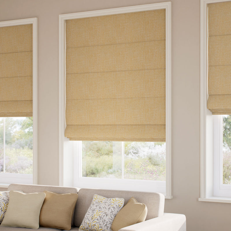 ColorizedZoom Lydia Ochre Roman Blind 7797