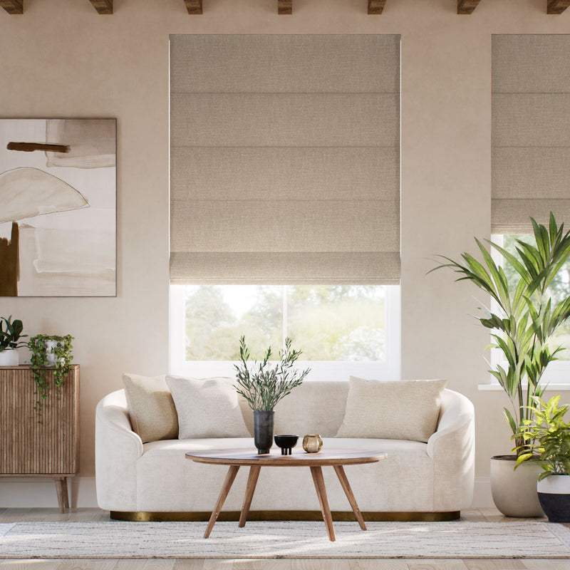 Colorized Lydia Almond Roman Blind 7794
