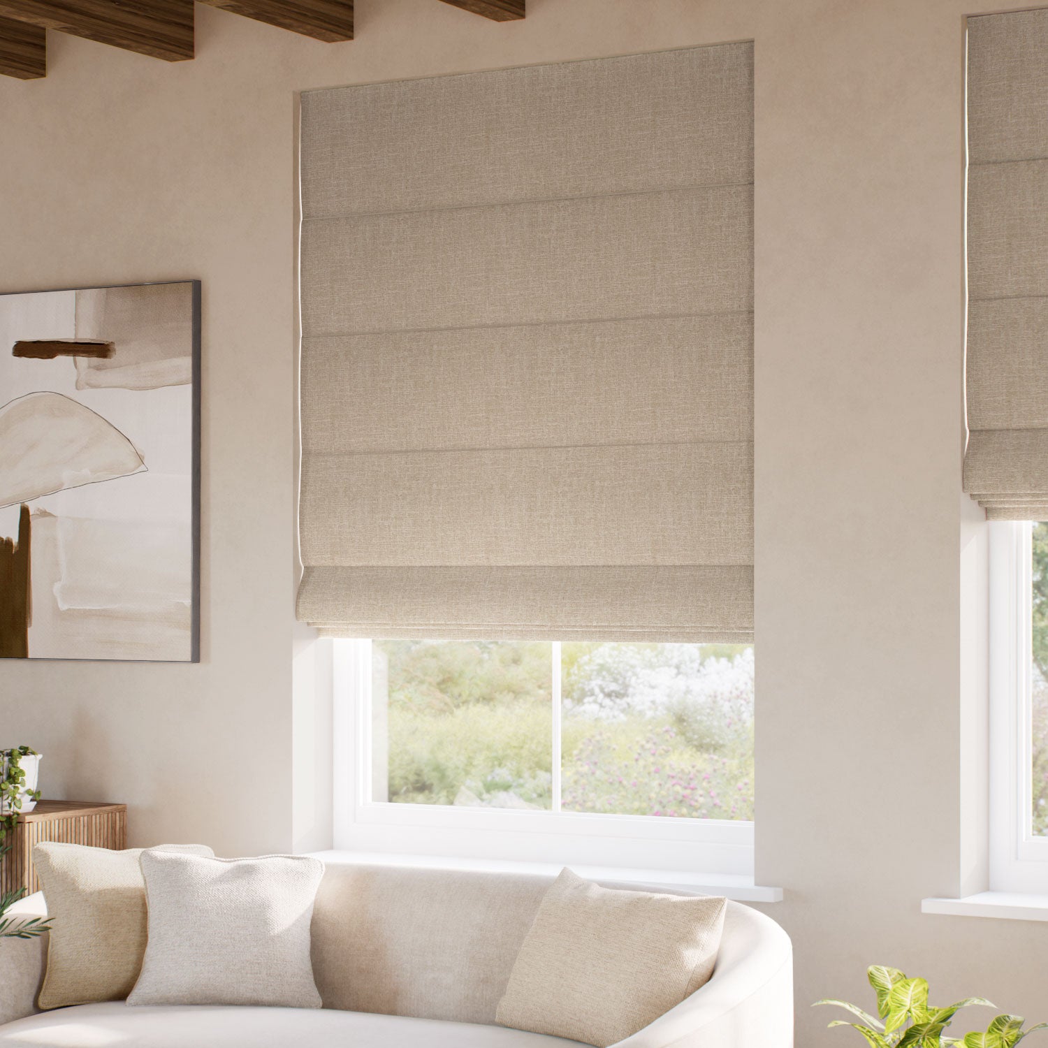 ColorizedZoom Lydia Almond Roman Blind 7794