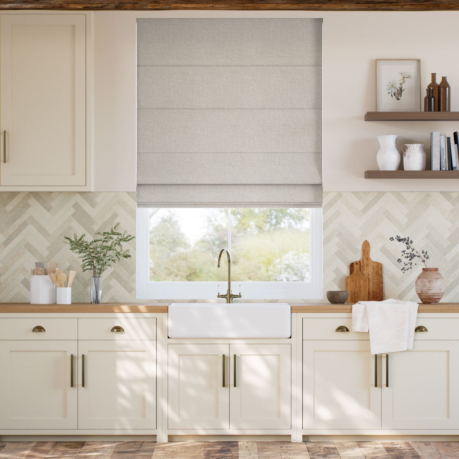 Colorized Lydia Pebble Roman Blind 7798