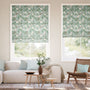 Colorized Porcelain Garden Morning Green Roman Blind 7802
