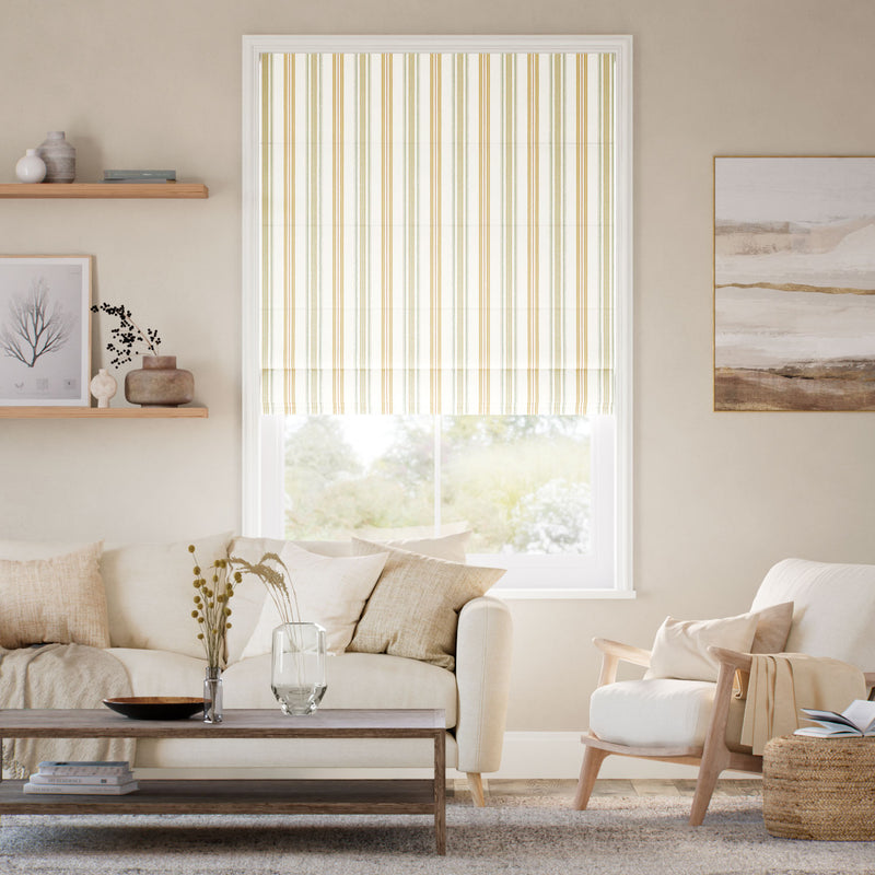 Colorized Valley Stripe Clouds & Sunshine Roman Blind 7805