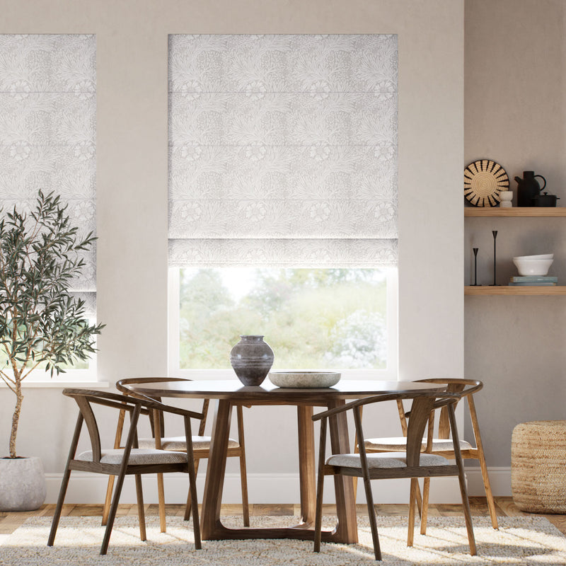 Colorized William Morris Marigold Jacquard Oyster Roman Blind 7817