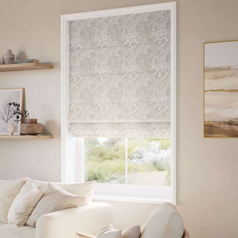 ColorizedZoom William Morris Marigold Jacquard Linen Roman Blind