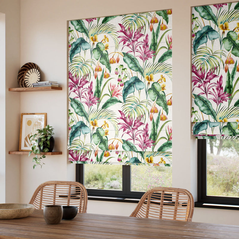 ColorizedZoom Cedella Tropical  Roman Blind 7822