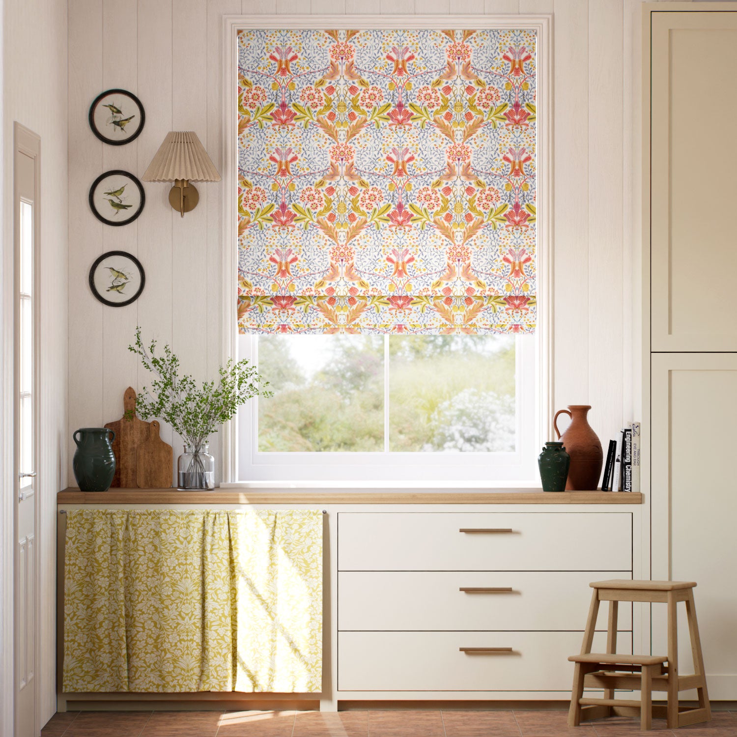 Colorized Elm House Rust Roman Blind 7834