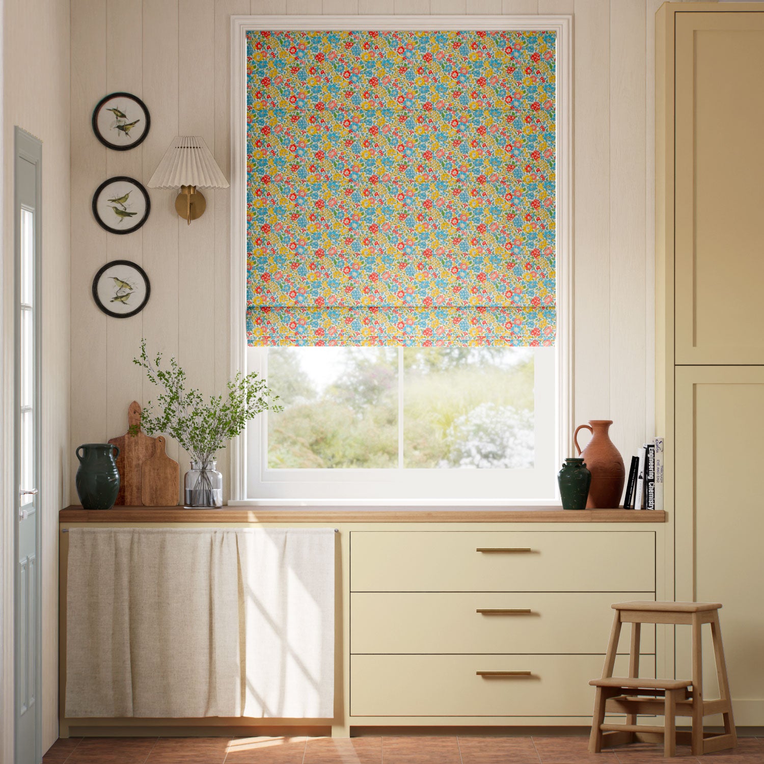 Colorized Glen Lyon Sky Roman Blind
