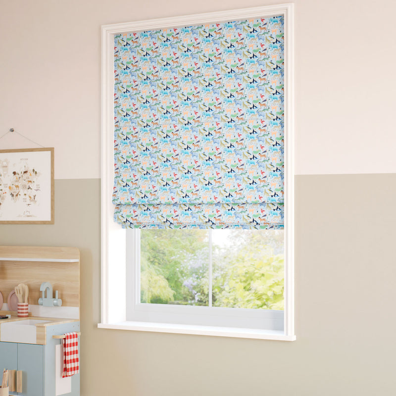 ColorizedZoom Quey Two Cornflower Roman Blind 7849
