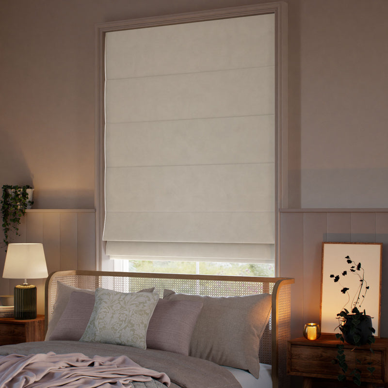 ColorizedZoom Cambridge Velvet Blackout Natural Roman Blind 7865