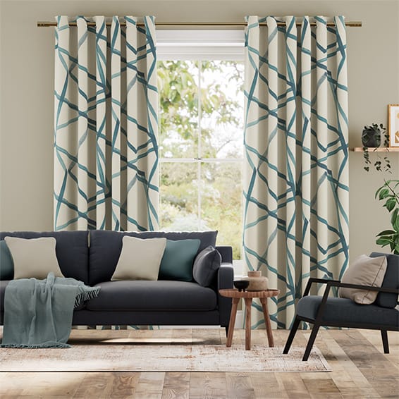 Colorized Sumi Indigo Curtains 5490