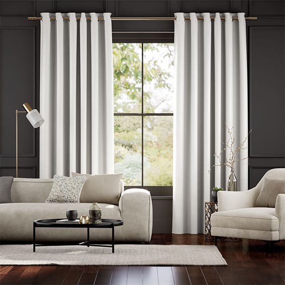 Colorized Velvet Pure White Curtains 5517