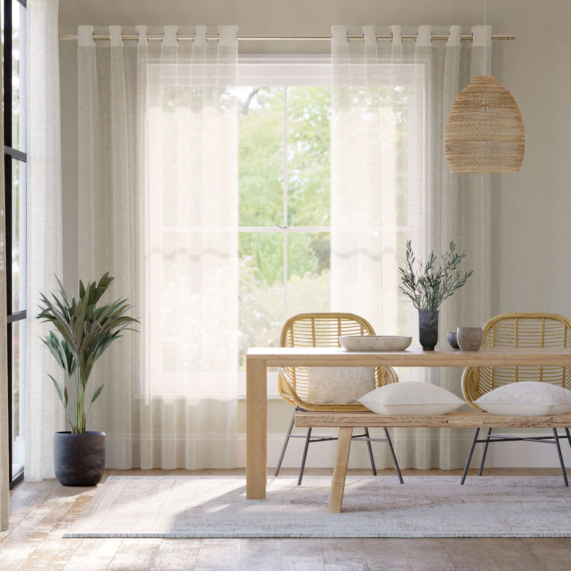 Madagascar Voile Neutral curtains