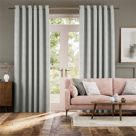 Colorized Harlow Woven Grey Curtains 5562