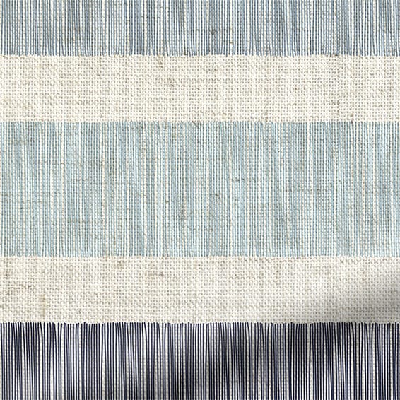 ColorizedPLA Cardigan Stripe Linen Blue Horizon Curtains 5615