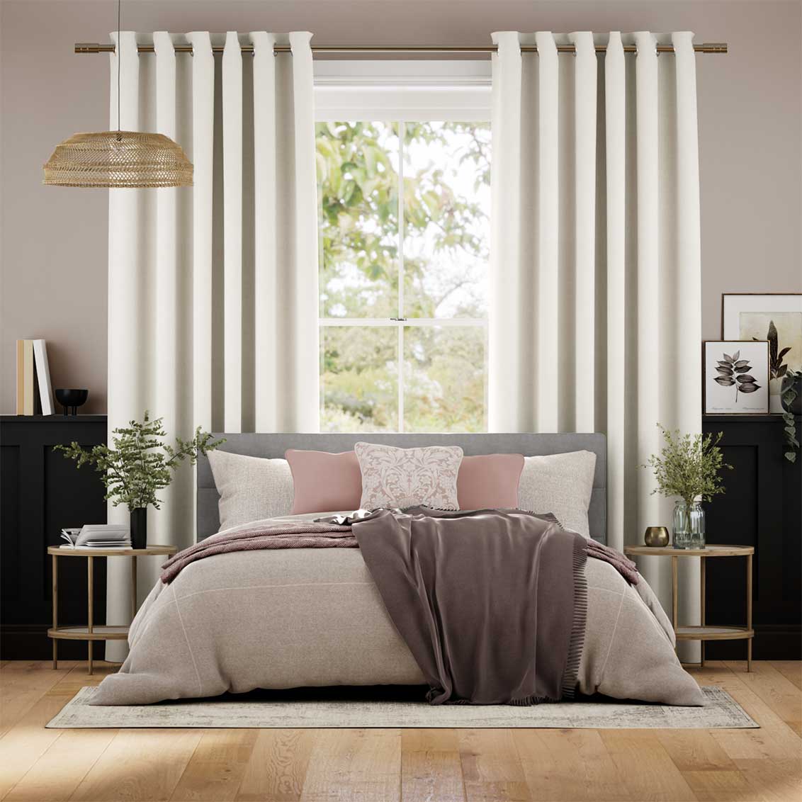 Colorized Cavendish Ecru  Curtains 5629