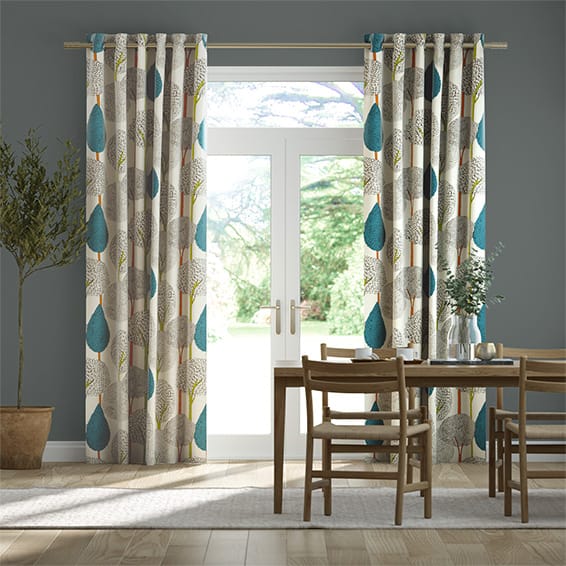 Colorized Silhouette Peacock Curtains 5666