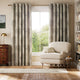Colorized Slender Forest Linen Mist Curtains 5667