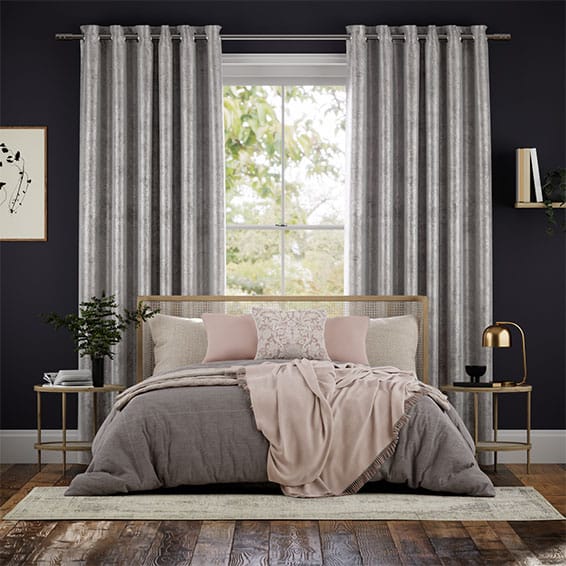 Colorized Crushed Velvet Steel Curtains 5682