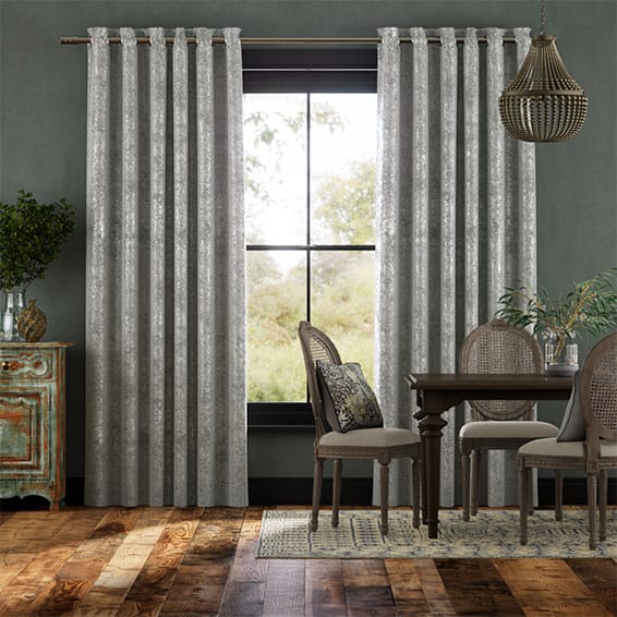 Colorized Crushed Velvet Chrome Curtains 5676