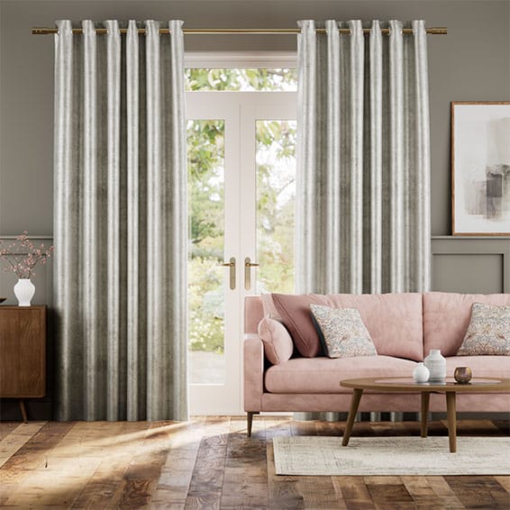 Colorized Crushed Velvet Pearl Curtains 5679