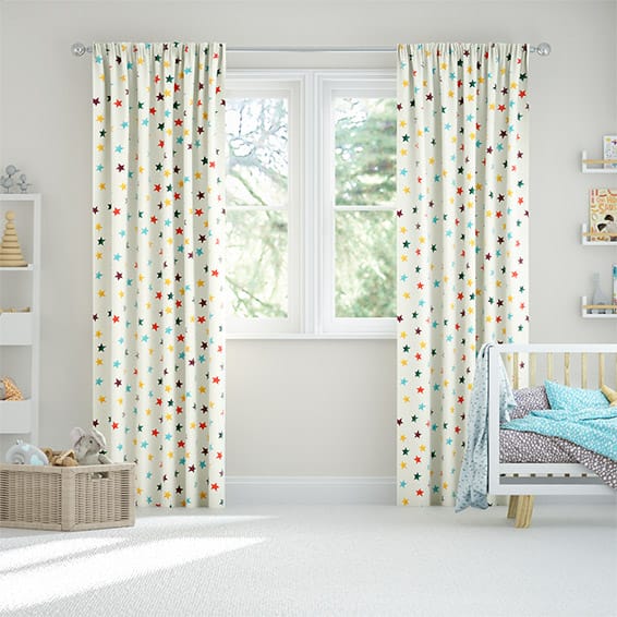Colorized Starry Skies Multi Brights Curtains 5688