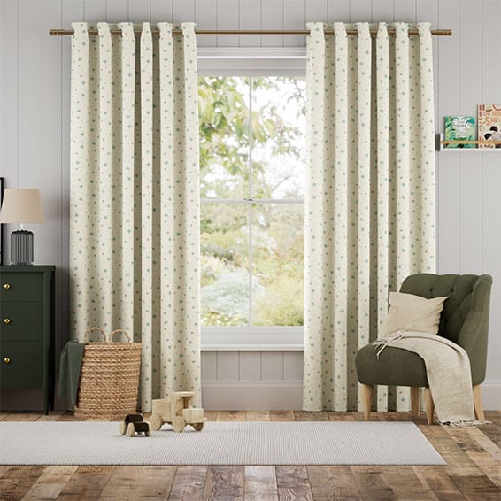 Colorized Starry Skies Duck Egg Curtains 5686