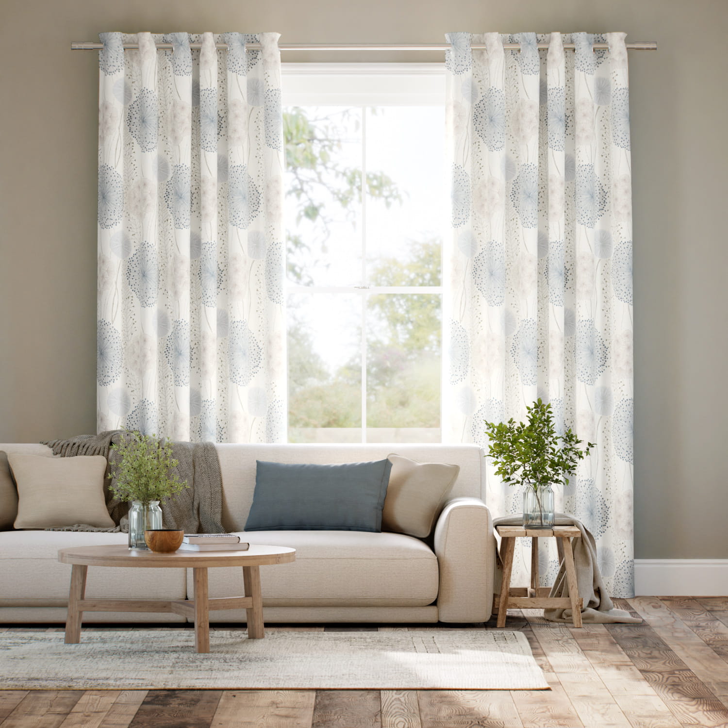 Colorized Gardenia Blush Cloud  Curtains 5700