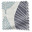 ColorizedSwatch Winter Leaf Linen Gentle Blue Curtains sample image 5733