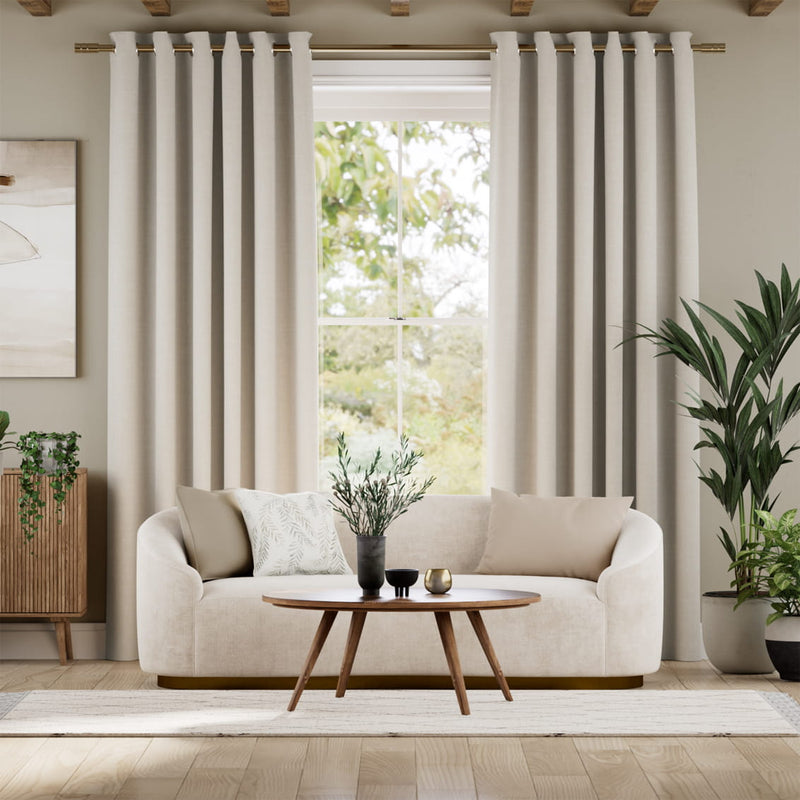Colorized Bijou Linen Grey Wash  Curtains 5745